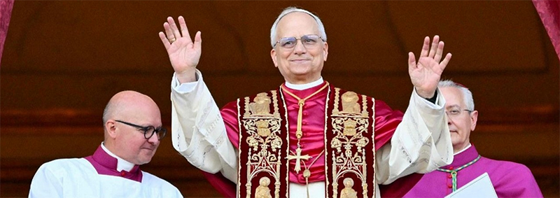 Paus Leo XIV groot